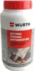 A white plastic container with a red lid, featuring a label with product information and an illustration of a brush applying product to a surface. Produktbild-Vorschau