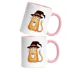 Katzen Hexe Tasse Rosa Halloween Catlover Katzenliebhaber Produktbild-Vorschau 2