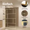 Duschwand 120×195 cm, Gold, Aluminium, 5 mm ESG, Siebdruck Produktbild-Vorschau 4