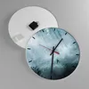 Wanduhr - Rund - Glasuhr - Hirsch Wald Morgendämmerung - Produktbild-Vorschau 2