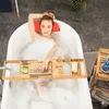 Relaxdays Badewannenablage Bambus, ausziehbares Produktbild-Vorschau 2