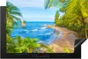 KitchenYeah© Herdabdeckplatte Strand - Amerika - Palmen , Produktbild-Vorschau 1