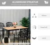 Outsunny Gartentisch für 6 Personen Esstisch Aluminiumtisch Produktbild-Vorschau 5