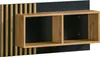 Minio, étagère murale, "LAMIA 11", 90cm, chêne wotan / noir Voir les images du produit 1