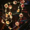 LED Lichterkette Dahlien - Blumengirlande - 30 warmweiße Produktbild-Vorschau 4