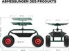 Wózek ogrodowy Wiltec z powierzchnią magazynową do 150 kg Podgląd zdjęcia produktu 6