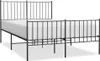 A black metal bed frame with a white mattress, shown from a side angle against a white background. Náhled obrázku produktu