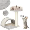 A cat tree with two kittens playing on and around it. Anteprima dell’immagine prodotto