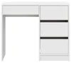vidaXL Psací stůl s úložným prostorem, bílý, 90 x 37,5 x 75 Náhled obrázku produktu 5