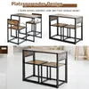 COSTWAY 3 pcs. Bar de cuisine Table haute avec 2 chaises de Voir les images du produit 7