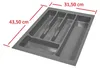 Besteckeinsatz Besteckkasten 40 cm Schubkasten grau Produktbild-Vorschau 2