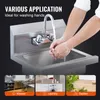 VEVOR Lavamani commerciale con rubinetto, lavabo in acciaio Anteprima dell’immagine prodotto 6