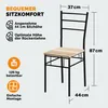 CASARIA® Esstisch mit 4 Stühlen Holz 5-tlg Set Metall Produktbild-Vorschau 6