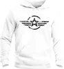 Hoodie Herren Airforce Symbol Stern Army Military Aufdruck Produktbild-Vorschau 2