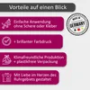 A marketing image listing the benefits of a product, with a 'Made in Germany' badge. Produktbild-Vorschau