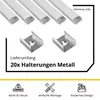 5x A15 LED Profil 2m - Silber inkl. Abdeckung milky, Halter Produktbild-Vorschau 4