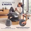 CASARIA Fauteuil tout confort pivotant 360 degrés velours Voir les images du produit 3