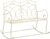 Gartenbank 104 cm Eisen Antik Weiß Produktbild-Vorschau 1