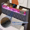 MODFU Lit boxspring 140×200 avec coffre, lit rembourré avec Voir les images du produit 3