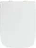 A top-down view of a white toilet seat. Produktbild-Vorschau