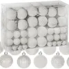 Bombki choinkowe nietłukące 6/4/2,5 cm 100 sztuk Biały Podgląd zdjęcia produktu 2