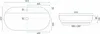 Technical drawing with dimensions of a washbasin. Náhled obrázku produktu