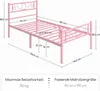 Yaheetech Bettrahmen Metallbett für 90 x 190 cm Matratze Produktbild-Vorschau 7