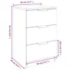 A diagram showing the dimensions of a grey sonoma nachttisch. Produktbild-Vorschau