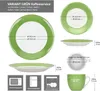 18tlg Kaffeeservice Variant Grün Porzellan 6 Personen Produktbild-Vorschau 6