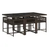 The Living Store 7-tlg. Garten-Essgruppe mit Kissen Braun Produktbild-Vorschau 4
