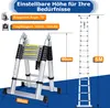 Bettizia Aluminium Teleskopleiter 5M Silber, Leiter Produktbild-Vorschau 2