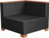 vidaXL Záhradná pohovka Poly Rattan Black Náhľad obrázku produktu 7