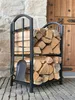 Metall Kaminholzregal 45x30x74 cm Schwarz | 5-teiliges Set Produktbild-Vorschau 4