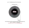 Diagram showing the dimensions of a pipe insulation. Produktbild-Vorschau
