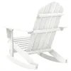 vidaXL Sedia a dondolo da giardino in legno bianco Anteprima dell’immagine prodotto 3