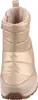 Auf dem Bild ist ein goldener Stiefel zu sehen der mit einem schimmernden Finish versehen ist. Der Stiefel wird von der Seite betrachtet und zeigt eine elegante Form mit hohen Absätzen. Produktbild-Vorschau