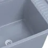 Lavabo a Parete Grigio 60x40x28 cm in Resina Anteprima dell’immagine prodotto 8