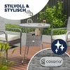 CASARIA® Gartentisch Polyrattan Wetterfest Rund Klein 60cm Produktbild-Vorschau 4