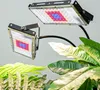 Two LED grow lights are positioned above plants, with one light closer to the foreground. Anteprima dell’immagine prodotto