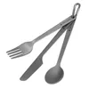 Navaris Titan Camping Besteck 3tlg. - Outdoor Messer Gabel Produktbild-Vorschau 8