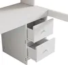 A close-up view of the drawers of a white wooden bed frame with a desk. Anteprima dell’immagine prodotto