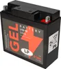 A black battery with an orange and gray label. Produktbild-Vorschau