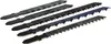 A set of jigsaw blades arranged diagonally on a white background. Podgląd zdjęcia produktu