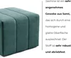 LIKMA Pouf, Hocker Schwarz 46x35x46 cm, 3D-Effekt Velvet Produktbild-Vorschau 4