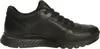 A side view of a black leather sneaker. Podgląd zdjęcia produktu