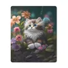MuchoWow® Mauspad Mousepad Kätzchen - Illustration - Blumen Produktbild-Vorschau 1
