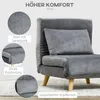Fauteuil-lit HOMCOM, fauteuil pliant avec fonction lit, Voir les images du produit 4