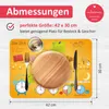 stabiles Vinyl Tischset - Zeit Jahreszeiten Uhrzeit Kinder Produktbild-Vorschau 3