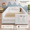 Babybed 90 x 200 cm, laag bed met kussentop en zijvak, wit Productafbeelding-voorbeeld 5