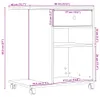vidaXL Stojak na drukarkę z kółkami Biały 60x40x68,5 cm Podgląd zdjęcia produktu 7